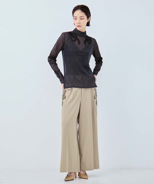 MURRAL（ミューラル）の「【MURRAL/ミューラル】別注Moon road embroidered sheer top/ムーンロードエンブロイダリーシアートップ（シャツ/ブラウス・レディース・ブルー/ネイビー・2）」の19枚目の写真