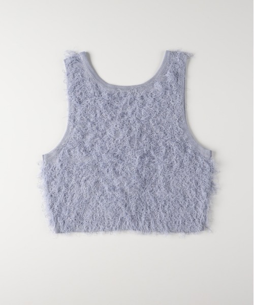 Right-on(ライトオン)の「【HONEYSUCKLE ROSE】2WAYフリンジベスト (ジレ / ビスチェ / ショート丈 / 重ね着 / リボン / シャギー)(ベスト・レディース・ブラック/ダークグレー/キナリ・M/L)」の16枚目の写真