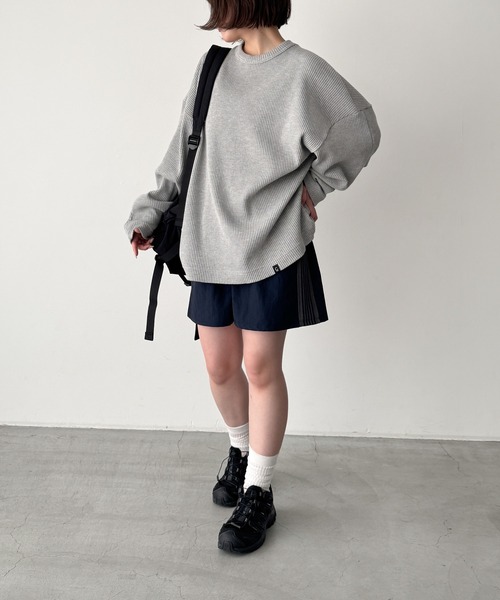 CANAL JEAN（キャナルジーン）の「choice_cnl　サーマルオーバーロンT（Tシャツ/カットソー・レディース・ヘザーグレー/ホワイト・ONE SIZE）」の8枚目の写真