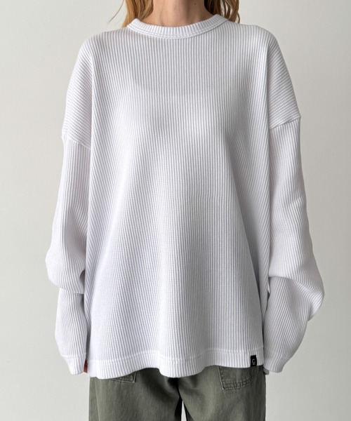 CANAL JEAN（キャナルジーン）の「choice_cnl　サーマルオーバーロンT（Tシャツ/カットソー・レディース・ヘザーグレー/ホワイト・ONE SIZE）」の9枚目の写真