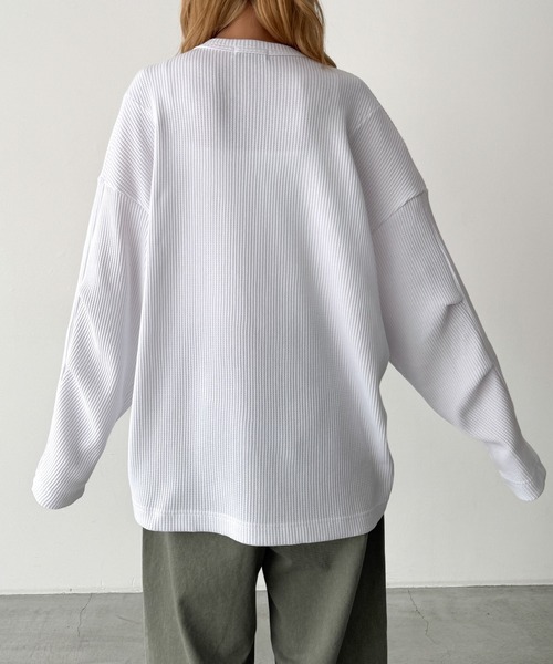 CANAL JEAN（キャナルジーン）の「choice_cnl　サーマルオーバーロンT（Tシャツ/カットソー・レディース・ヘザーグレー/ホワイト・ONE SIZE）」の11枚目の写真