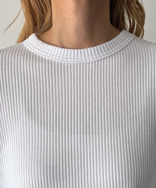 CANAL JEAN（キャナルジーン）の「choice_cnl　サーマルオーバーロンT（Tシャツ/カットソー・レディース・ヘザーグレー/ホワイト・ONE SIZE）」の12枚目の写真