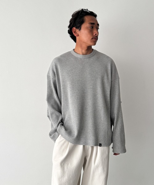 CANAL JEAN（キャナルジーン）の「choice_cnl　サーマルオーバーロンT（Tシャツ/カットソー・レディース・ヘザーグレー/ホワイト・ONE SIZE）」の17枚目の写真