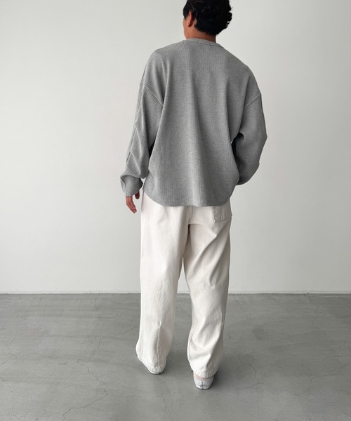 CANAL JEAN（キャナルジーン）の「choice_cnl　サーマルオーバーロンT（Tシャツ/カットソー・レディース・ヘザーグレー/ホワイト・ONE SIZE）」の18枚目の写真