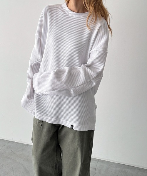 CANAL JEAN（キャナルジーン）の「choice_cnl　サーマルオーバーロンT（Tシャツ/カットソー・レディース・ヘザーグレー/ホワイト・ONE SIZE）」の16枚目の写真