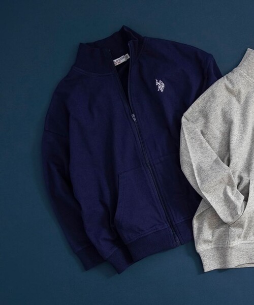 BRANSHES（ブランシェス）の「【U.S. POLO  ASSN.】ワンポイント刺繍長袖ジャケット（その他アウター・キッズ・ネイビー/グレー・130/120/140/110/150/100）」の22枚目の写真