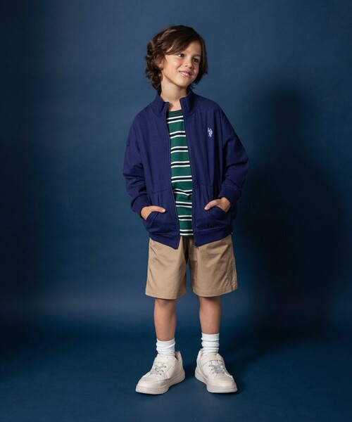BRANSHES（ブランシェス）の「【U.S. POLO  ASSN.】ワンポイント刺繍長袖ジャケット（その他アウター・キッズ・ネイビー/グレー・130/120/140/110/150/100）」の21枚目の写真