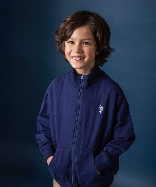 BRANSHES（ブランシェス）の「【U.S. POLO  ASSN.】ワンポイント刺繍長袖ジャケット（その他アウター・キッズ・ネイビー/グレー・130/120/140/110/150/100）」の17枚目の写真