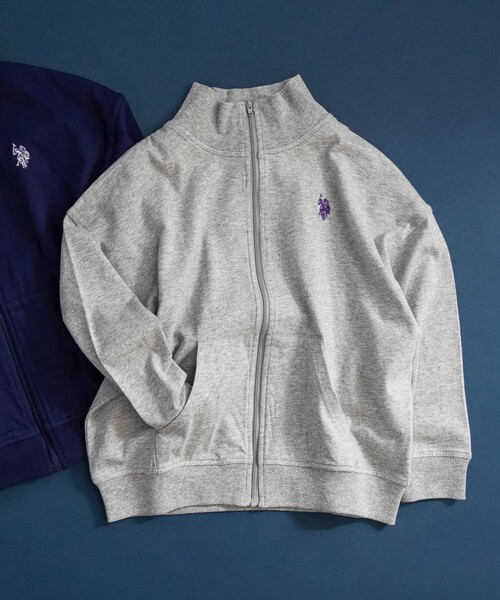 BRANSHES（ブランシェス）の「【U.S. POLO  ASSN.】ワンポイント刺繍長袖ジャケット（その他アウター・キッズ・ネイビー/グレー・130/120/140/110/150/100）」の12枚目の写真