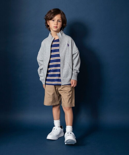 BRANSHES（ブランシェス）の「【U.S. POLO  ASSN.】ワンポイント刺繍長袖ジャケット（その他アウター・キッズ・ネイビー/グレー・130/120/140/110/150/100）」の11枚目の写真
