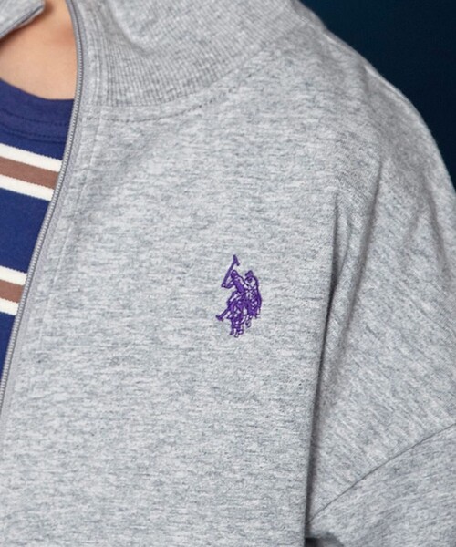BRANSHES（ブランシェス）の「【U.S. POLO  ASSN.】ワンポイント刺繍長袖ジャケット（その他アウター・キッズ・ネイビー/グレー・130/120/140/110/150/100）」の6枚目の写真