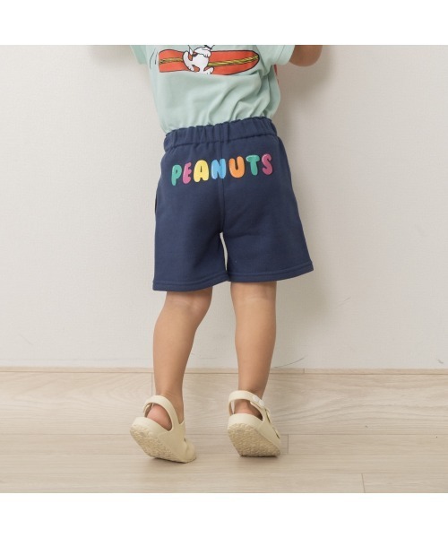 PEANUTS(ピーナッツ)の「SNOOPY スヌーピー ショートパンツ お顔ポケット(その他パンツ・キッズ・ネイビー・100cm/90cm/80cm)」の2枚目の写真