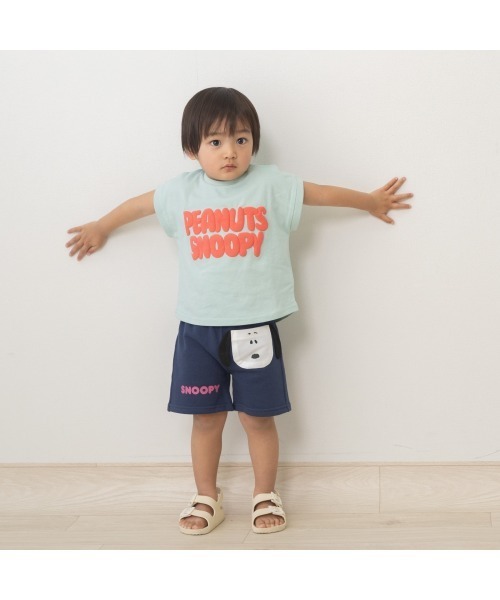 PEANUTS(ピーナッツ)の「SNOOPY スヌーピー ショートパンツ お顔ポケット(その他パンツ・キッズ・ネイビー・100cm/90cm/80cm)」の4枚目の写真