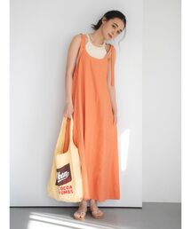 Ungrid（アングリッド）の「リネン混ショルダーデザインキャミワンピース（ワンピース）」