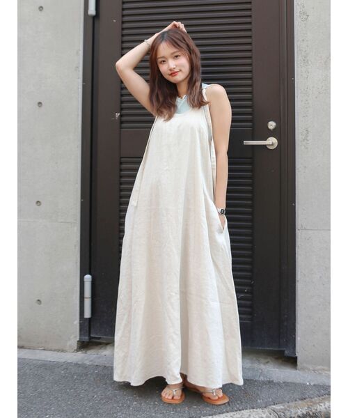 Ungrid(アングリッド)の「リネン混ショルダーデザインキャミワンピース(ワンピース・レディース・その他1/オレンジ/ブラック/アイボリー・FREE)」の18枚目の写真