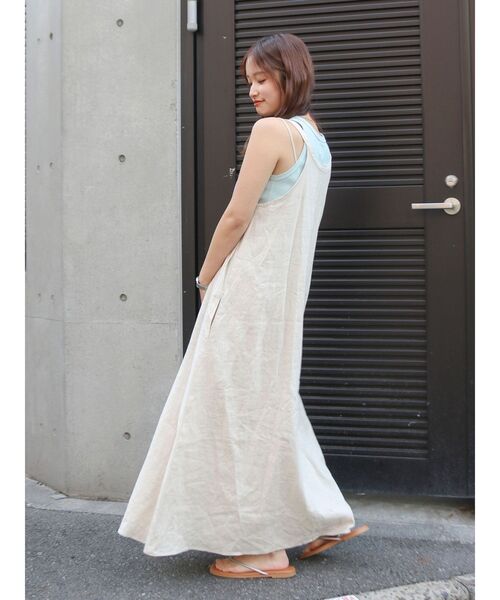 Ungrid(アングリッド)の「リネン混ショルダーデザインキャミワンピース(ワンピース・レディース・その他1/オレンジ/ブラック/アイボリー・FREE)」の19枚目の写真