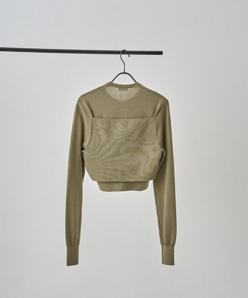 NSCRIRE/アンスクリア]Cotton 16G 2-Way Cardigan（カーディガン
