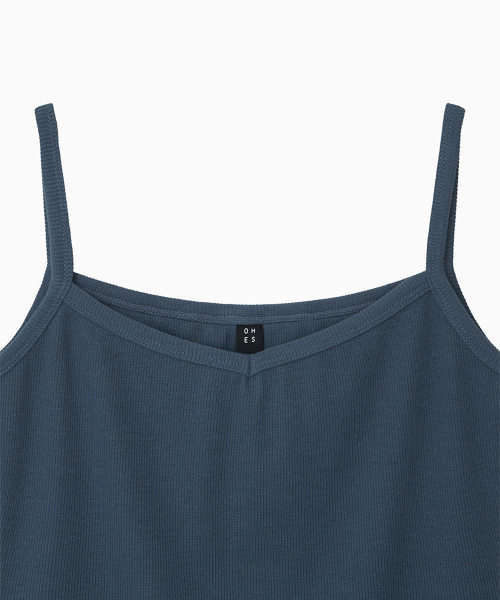 OHESHIO(オヘシオ)の「BASIC RIBBED V-NECK SLEEVELESS, BLUE(Tシャツ/カットソー・レディース・その他・FREE)」の8枚目の写真