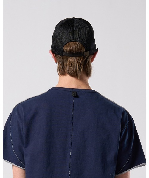wjk(ダヴルジェイケイ)の「"panic" cut-off mesh cap(キャップ・メンズ・ブラック/ホワイト×ブラック・FREE)」の10枚目の写真