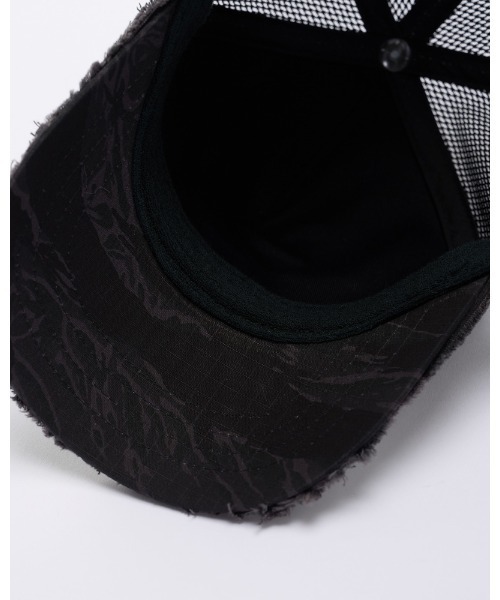 wjk(ダヴルジェイケイ)の「"panic" cut-off mesh cap(キャップ・メンズ・ブラック/ホワイト×ブラック・FREE)」の16枚目の写真
