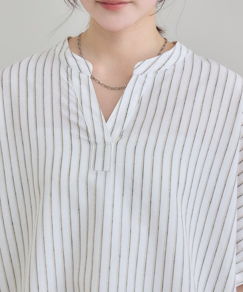 RU.TI.LE（ルチル）の「【RU.TI.LE】やわさらリネン混バンドカラーシャツ（シャツ/ブラウス・レディース・ラベンダー/イエロー/ベージュ・MEDIUM）」の16枚目の写真
