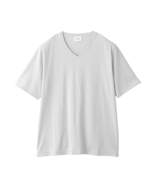 MACKINTOSH PHILOSOPHY(マッキントッシュ フィロソフィー)の「トロッター Tシャツ Vネック アイスドライカノコ(Tシャツ/カットソー・メンズ・ネイビー/ホワイト/グレー系その他2・38/40)」の2枚目の写真