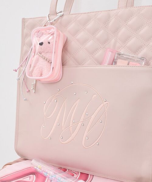 MAJESTIC LEGON(マジェスティックレゴン)の「キルティングロゴトートバッグ(トートバッグ・レディース・アイボリー/ピンク/ブラック/サックスブルー・FREE)」の4枚目の写真