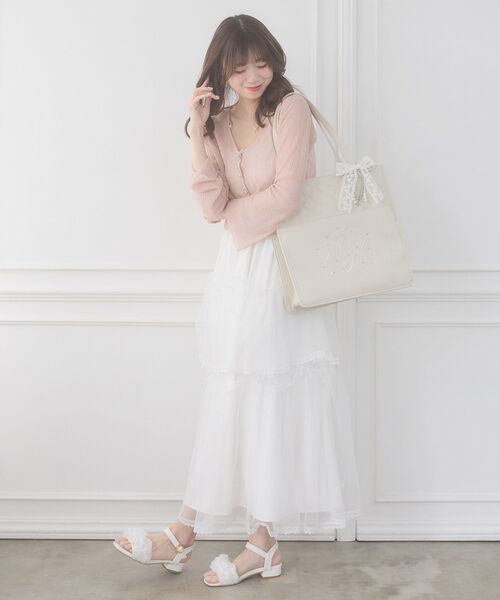 MAJESTIC LEGON(マジェスティックレゴン)の「キルティングロゴトートバッグ(トートバッグ・レディース・アイボリー/ピンク/ブラック/サックスブルー・FREE)」の18枚目の写真