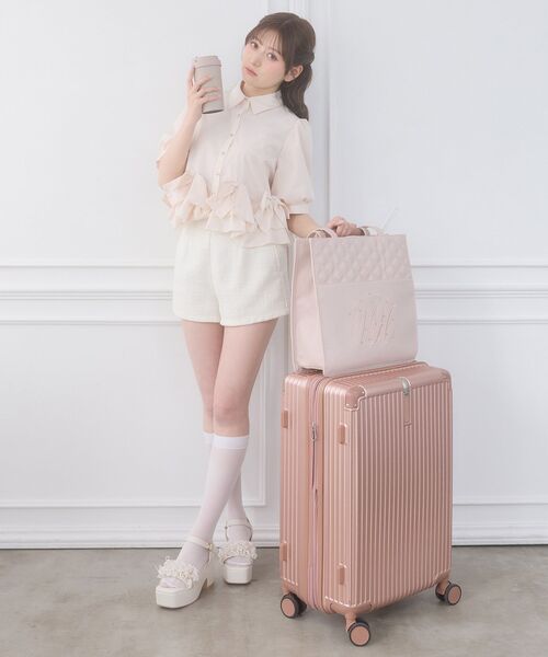 MAJESTIC LEGON(マジェスティックレゴン)の「キルティングロゴトートバッグ(トートバッグ・レディース・アイボリー/ピンク/ブラック/サックスブルー・FREE)」の18枚目の写真