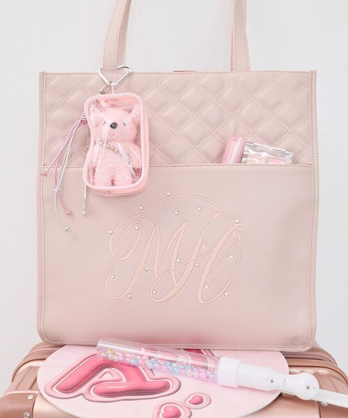 MAJESTIC LEGON(マジェスティックレゴン)の「キルティングロゴトートバッグ(トートバッグ・レディース・アイボリー/ピンク/ブラック/サックスブルー・FREE)」の20枚目の写真