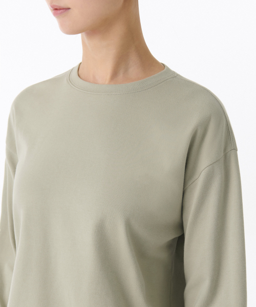 MUSINSA STANDARD WOMAN（ムシンサスタンダードウーマン）の「ウィメンズリラックスクルーネック長袖Tシャツ[セージ]（Tシャツ/カットソー・レディース・その他・MEDIUM/LARGE/X-SMALL/SMALL）」の3枚目の写真
