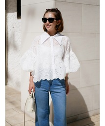 BeBeoD（べベッド）の「コットンレースフレアスリーブブラウス（シャツ/ブラウス）」