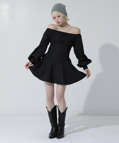 ANAP(アナップ)の「Kギャル くびれ ミニワンピース(ワンピース・レディース・グレー系/ブラック/ネイビー・F)」の13枚目の写真