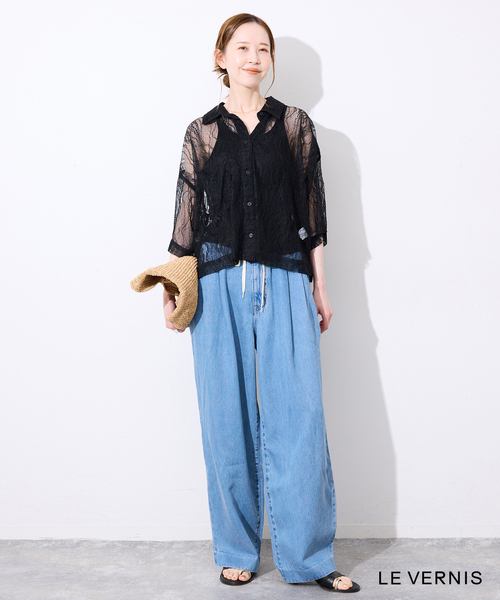 LE VERNIS(ル・ベルニ)の「LE VERNIS/ル・ベルニ Toe ring sandals(サンダル・レディース・ブラック・24.5cm/24cm/23.5cm/23cm)」の19枚目の写真