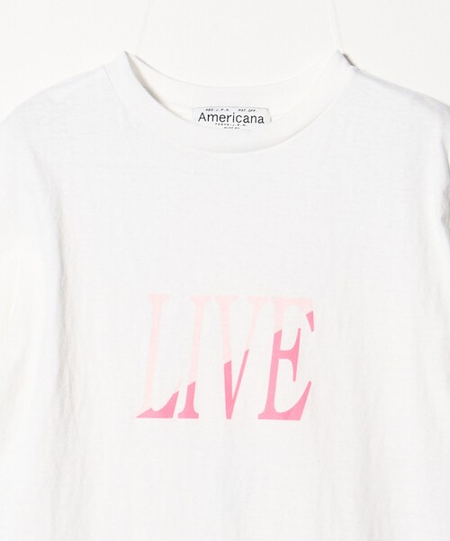 AMERICANA(アメリカーナ)の「<Americana>LIVE プリント Tシャツ(Tシャツ/カットソー・レディース・ホワイト/ベージュ・FREE)」の7枚目の写真