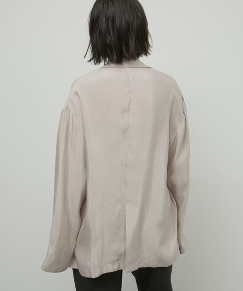 LA PEAU DE GEM（ラポドゥジェム）の「【LA PEAU DE GEM】2way drape jacket/2wayドレープジャケット（テーラードジャケット・レディース・ベージュ/ブラック・FREE）」の21枚目の写真