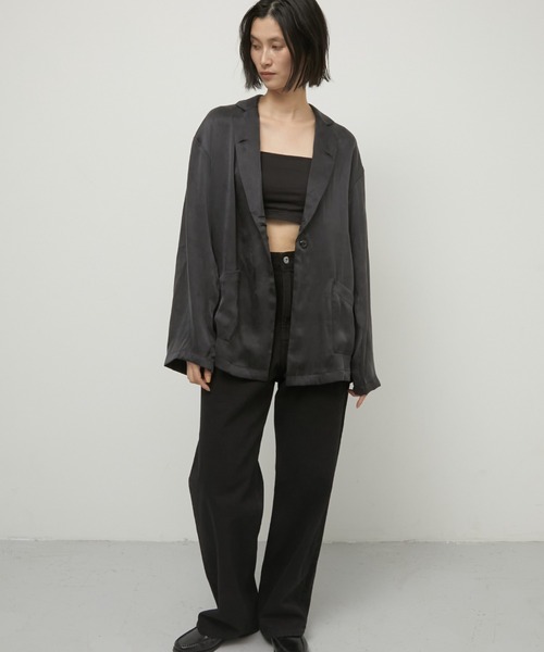 LA PEAU DE GEM（ラポドゥジェム）の「【LA PEAU DE GEM】2way drape jacket/2wayドレープジャケット（テーラードジャケット・レディース・ベージュ/ブラック・FREE）」の17枚目の写真