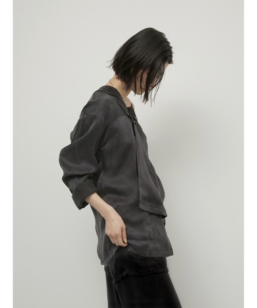 LA PEAU DE GEM（ラポドゥジェム）の「【LA PEAU DE GEM】2way drape jacket/2wayドレープジャケット（テーラードジャケット・レディース・ベージュ/ブラック・FREE）」の14枚目の写真