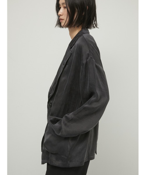 LA PEAU DE GEM（ラポドゥジェム）の「【LA PEAU DE GEM】2way drape jacket/2wayドレープジャケット（テーラードジャケット・レディース・ベージュ/ブラック・FREE）」の12枚目の写真