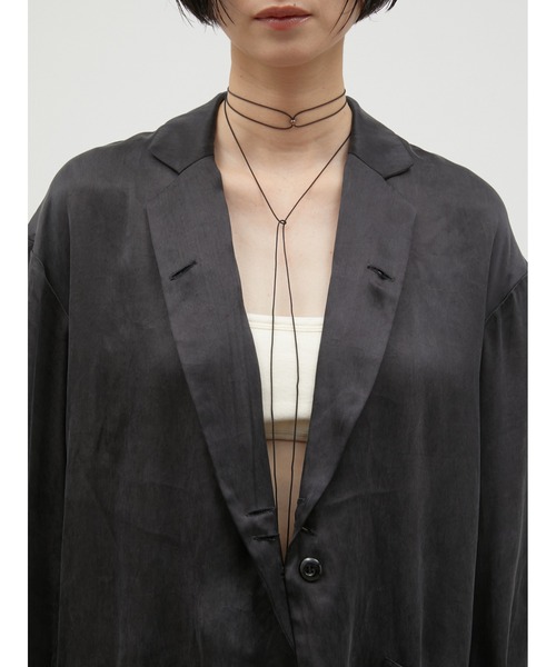LA PEAU DE GEM(ラポドゥジェム)の「【LA PEAU DE GEM】2way drape jacket/2wayドレープジャケット(テーラードジャケット・レディース・ベージュ/ブラック・FREE)」の10枚目の写真