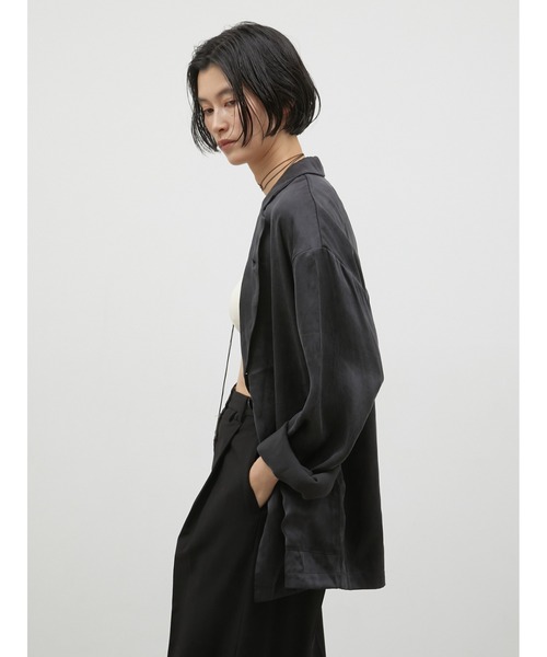 LA PEAU DE GEM(ラポドゥジェム)の「【LA PEAU DE GEM】2way drape jacket/2wayドレープジャケット(テーラードジャケット・レディース・ベージュ/ブラック・FREE)」の8枚目の写真