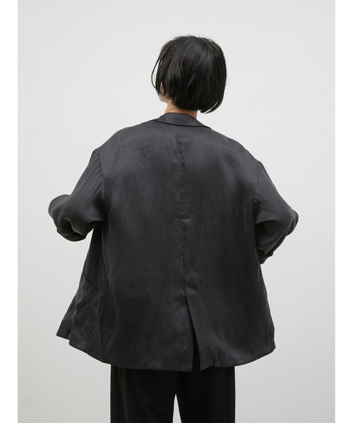 LA PEAU DE GEM(ラポドゥジェム)の「【LA PEAU DE GEM】2way drape jacket/2wayドレープジャケット(テーラードジャケット・レディース・ベージュ/ブラック・FREE)」の5枚目の写真