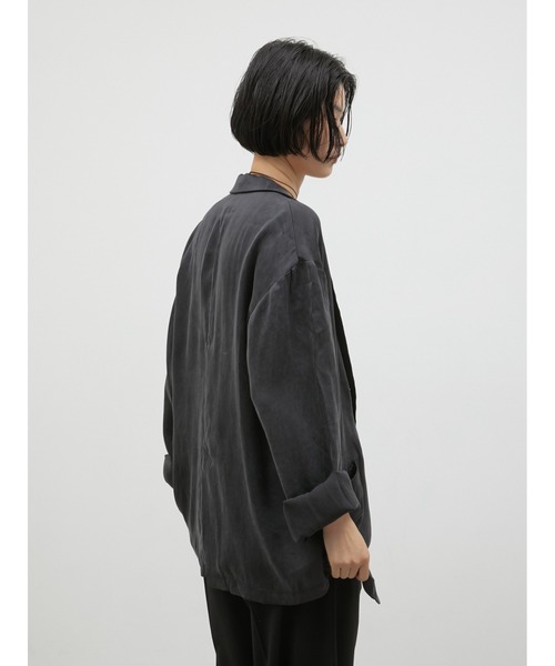 LA PEAU DE GEM(ラポドゥジェム)の「【LA PEAU DE GEM】2way drape jacket/2wayドレープジャケット(テーラードジャケット・レディース・ベージュ/ブラック・FREE)」の6枚目の写真
