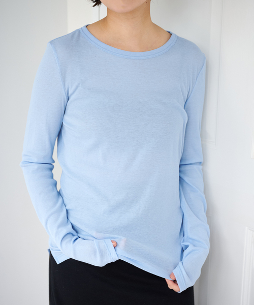 EMILY WEEK（エミリーウィーク）の「《追加11》パウダリーコットンプルオーバー（Tシャツ/カットソー・レディース・ホワイト/ブルー系その他・FREE）」の2枚目の写真