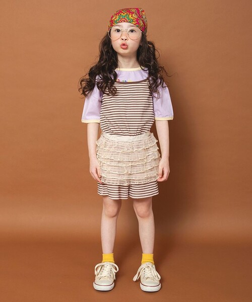 DRC branshes(ディーアールシーブランシェス)の「【WEB限定/りぃー×branshesコラボ】チュールフリル(スカート・キッズ・レッド/ブラウン/アイボリー・M/S)」の8枚目の写真