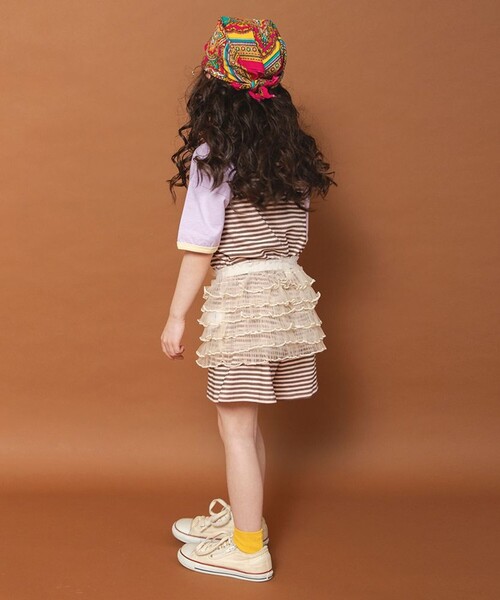 DRC branshes(ディーアールシーブランシェス)の「【WEB限定/りぃー×branshesコラボ】チュールフリル(スカート・キッズ・レッド/ブラウン/アイボリー・M/S)」の11枚目の写真