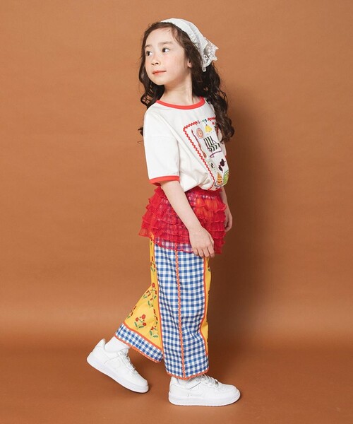 DRC branshes(ディーアールシーブランシェス)の「【WEB限定/りぃー×branshesコラボ】チュールフリル(スカート・キッズ・レッド/ブラウン/アイボリー・M/S)」の19枚目の写真
