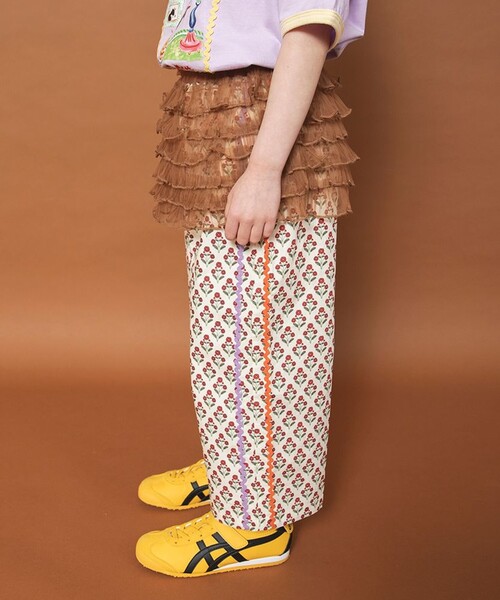 DRC branshes(ディーアールシーブランシェス)の「【WEB限定/りぃー×branshesコラボ】チュールフリル(スカート・キッズ・レッド/ブラウン/アイボリー・M/S)」の5枚目の写真