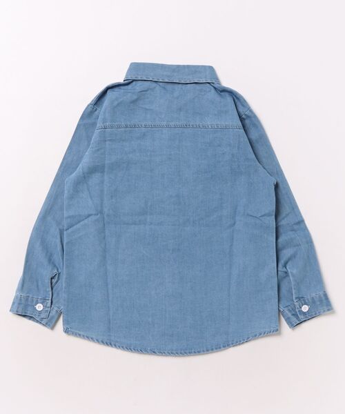 VIBGYOR(ヴィブジョー)の「FReePLACe/キッズ デニム長袖シャツ X12826(シャツ/ブラウス・キッズ・ブルー・130cm/120cm)」の2枚目の写真