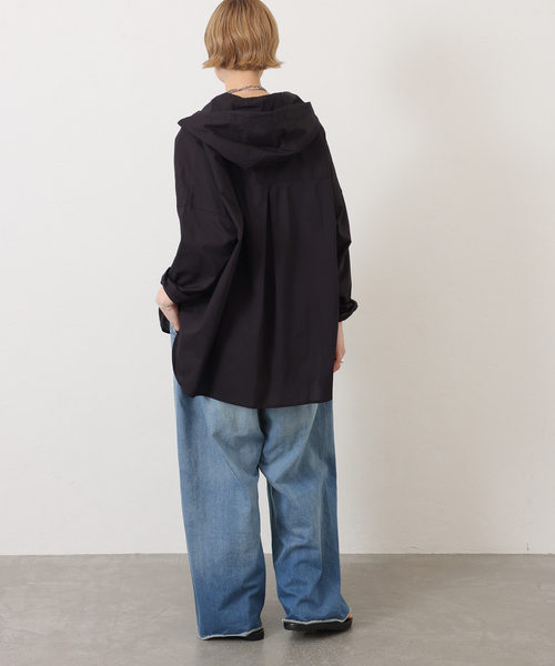 JOURNAL STANDARD LUXE(ジャーナルスタンダード ラックス)の「キャンブリック フードシャツ(シャツ/ブラウス・レディース・ブラック/ホワイト・FREE)」の7枚目の写真